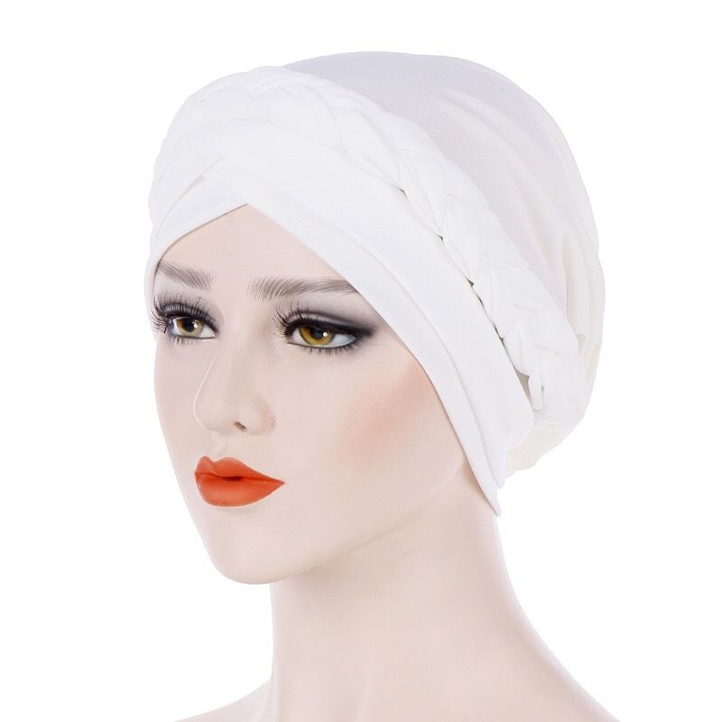 20 colors Turbans for Women African Pre-Tied Head Scarf for Women's Hair bowknot Wraps Cover Beanie Cap Headwear for Women Stretch Head Beanie Cover Twisted Pleated Headwrap Hair Cover Beanie Hats