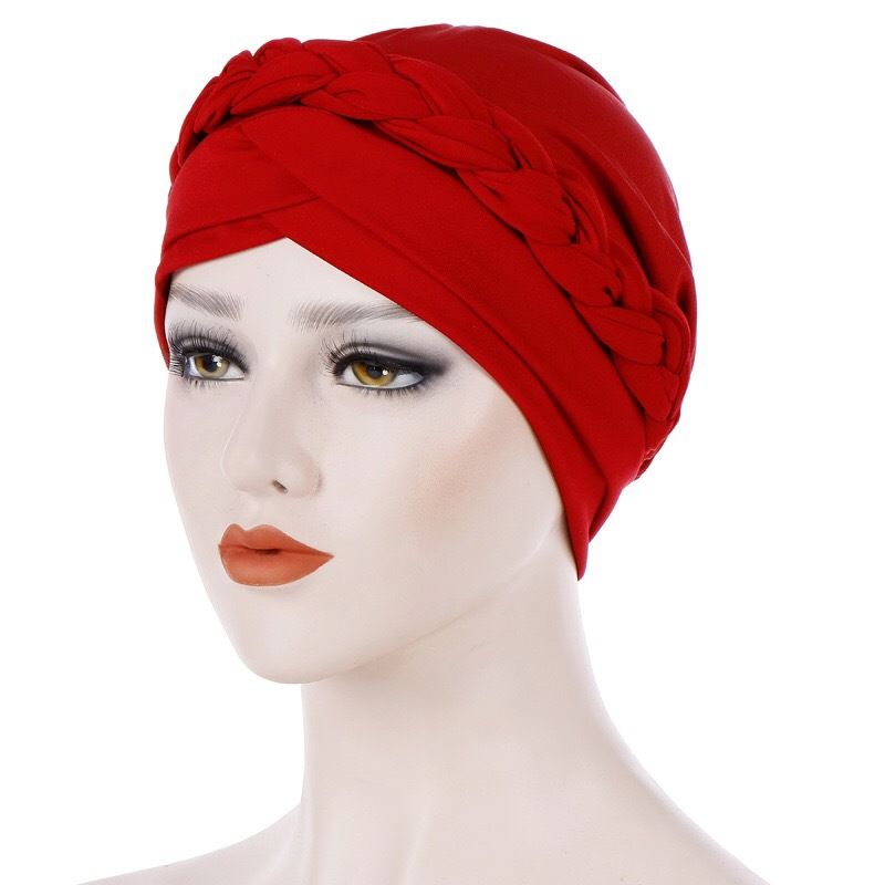 20 colors Turbans for Women African Pre-Tied Head Scarf for Women's Hair bowknot Wraps Cover Beanie Cap Headwear for Women Stretch Head Beanie Cover Twisted Pleated Headwrap Hair Cover Beanie Hats