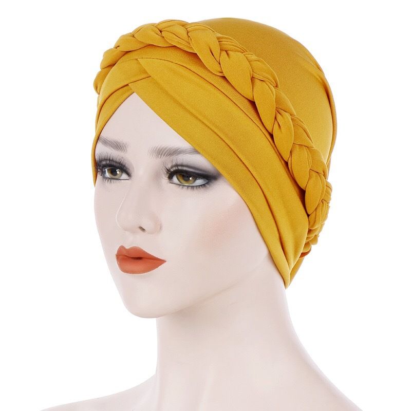 20 colors Turbans for Women African Pre-Tied Head Scarf for Women's Hair bowknot Wraps Cover Beanie Cap Headwear for Women Stretch Head Beanie Cover Twisted Pleated Headwrap Hair Cover Beanie Hats