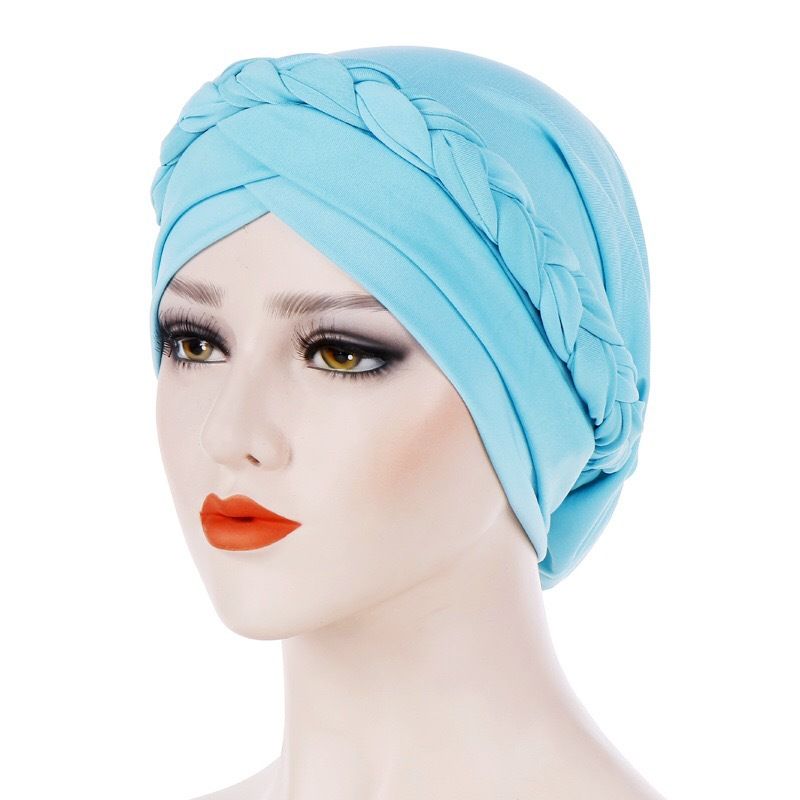 20 colors Turbans for Women African Pre-Tied Head Scarf for Women's Hair bowknot Wraps Cover Beanie Cap Headwear for Women Stretch Head Beanie Cover Twisted Pleated Headwrap Hair Cover Beanie Hats