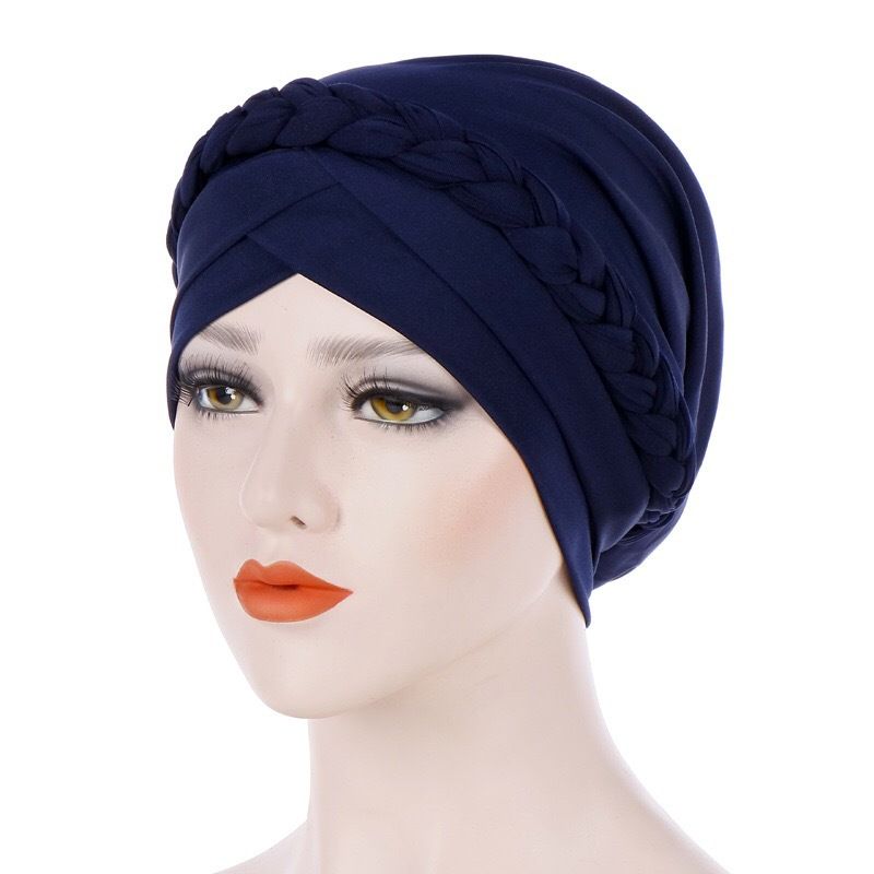 20 colors Turbans for Women African Pre-Tied Head Scarf for Women's Hair bowknot Wraps Cover Beanie Cap Headwear for Women Stretch Head Beanie Cover Twisted Pleated Headwrap Hair Cover Beanie Hats