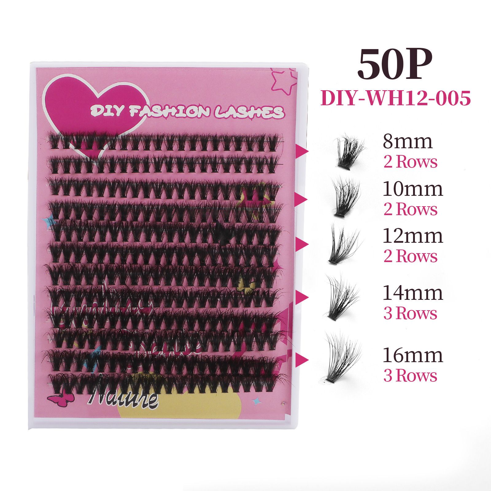 Fluffy Lash Clusters Thick 200D Volume Eyelash Clusters 14-20mm Wispy Individual Lashes D Curly Cluster Eyelash Extensions 240pcs DIY Lash Extension for Beginners view 6