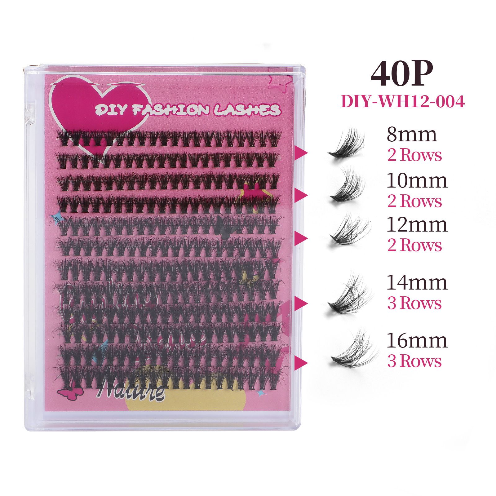 Fluffy Lash Clusters Thick 200D Volume Eyelash Clusters 14-20mm Wispy Individual Lashes D Curly Cluster Eyelash Extensions 240pcs DIY Lash Extension for Beginners view 10