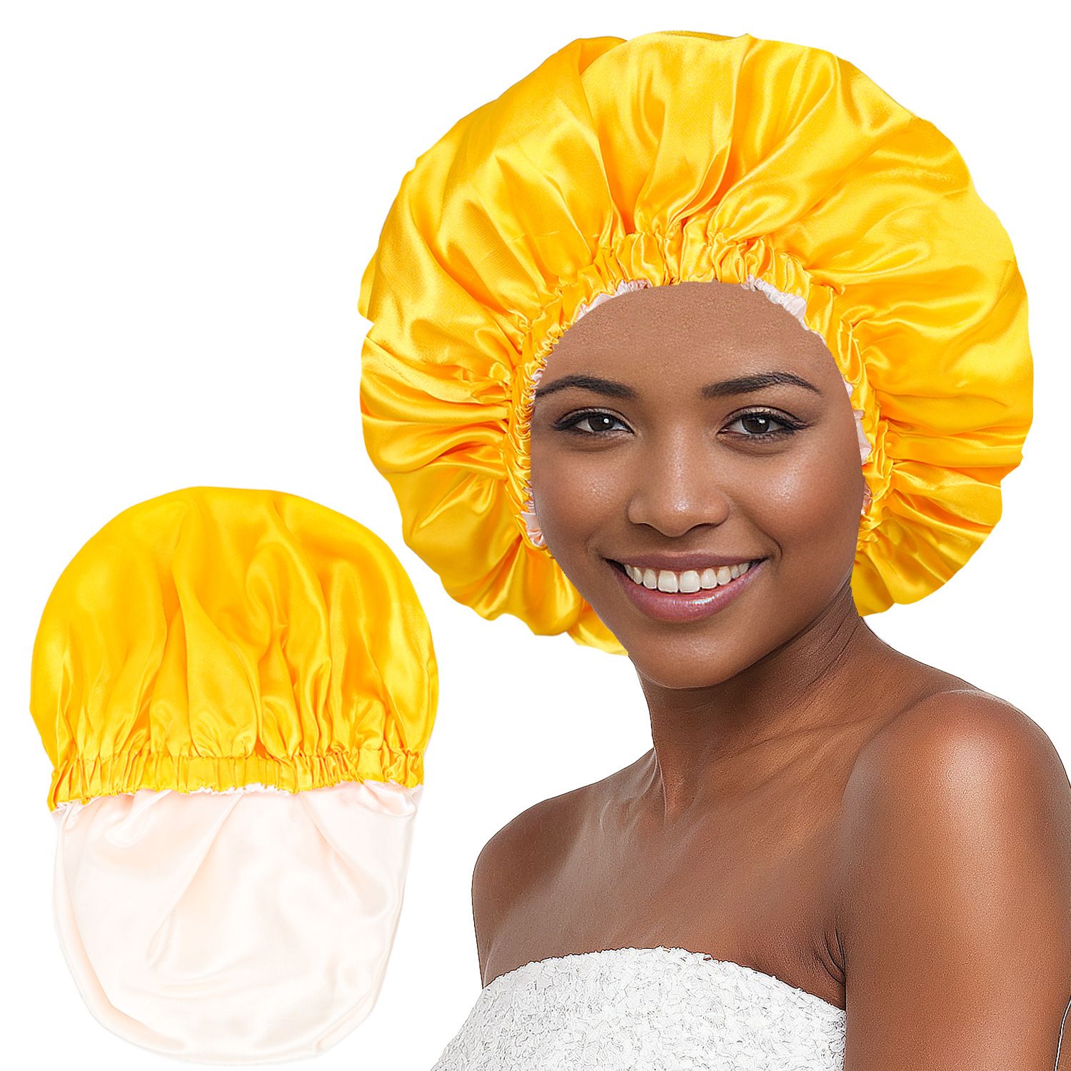 Satin Bonnet Silk Bonnet Hair Bonnet for Sleeping-Slouchy Beanie Hat Satin Sleep Cap for Women's Natural & Curly Hair