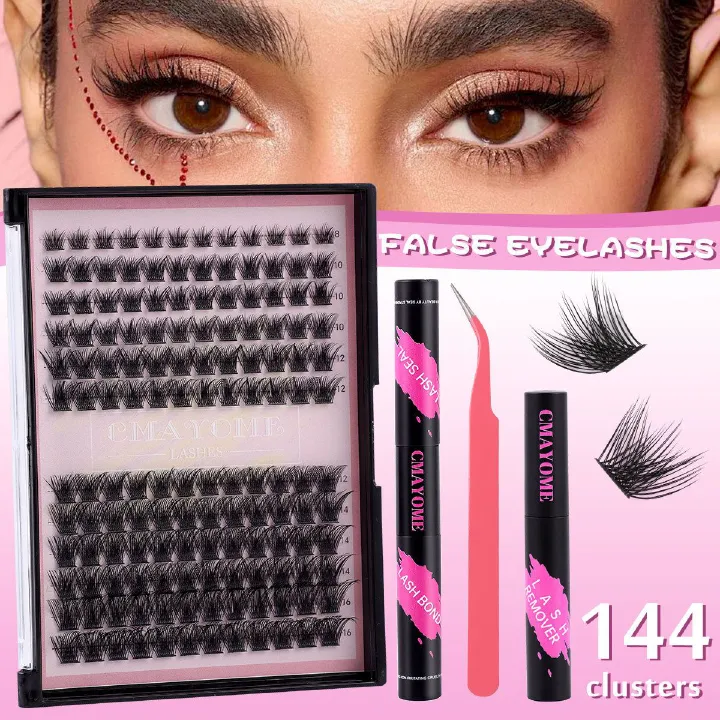 Natural Dense C-curve Single Cluster False Eyelashes Festival 8-16mmdiy Segmented Thick Eyelashes Diy Segmented Eyelash False Eyelash D Curve Natural Thick Curl 30d80d Single Tufted high-capacity Eyel
