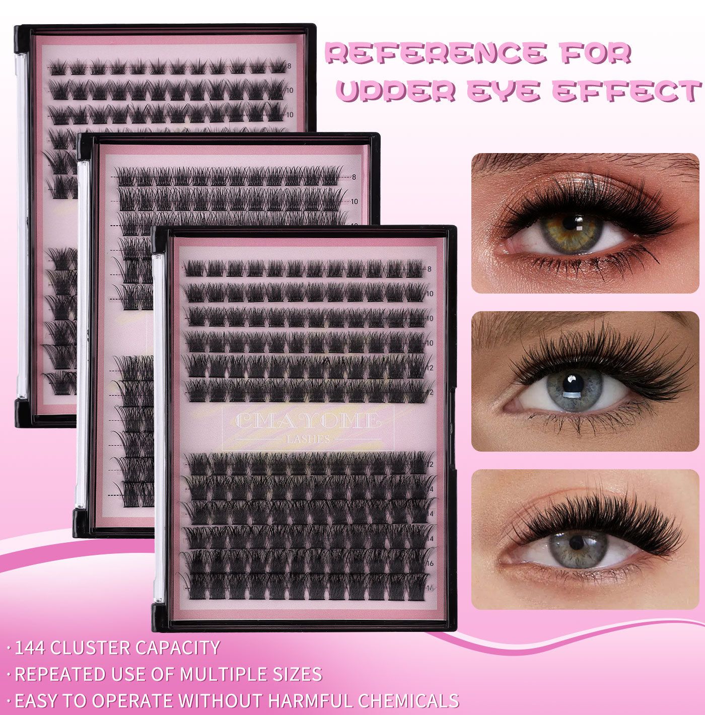 Natural Dense C-curve Single Cluster False Eyelashes Festival 8-16mmdiy Segmented Thick Eyelashes Diy Segmented Eyelash False Eyelash D Curve Natural Thick Curl 30d80d Single Tufted high-capacity Eyel