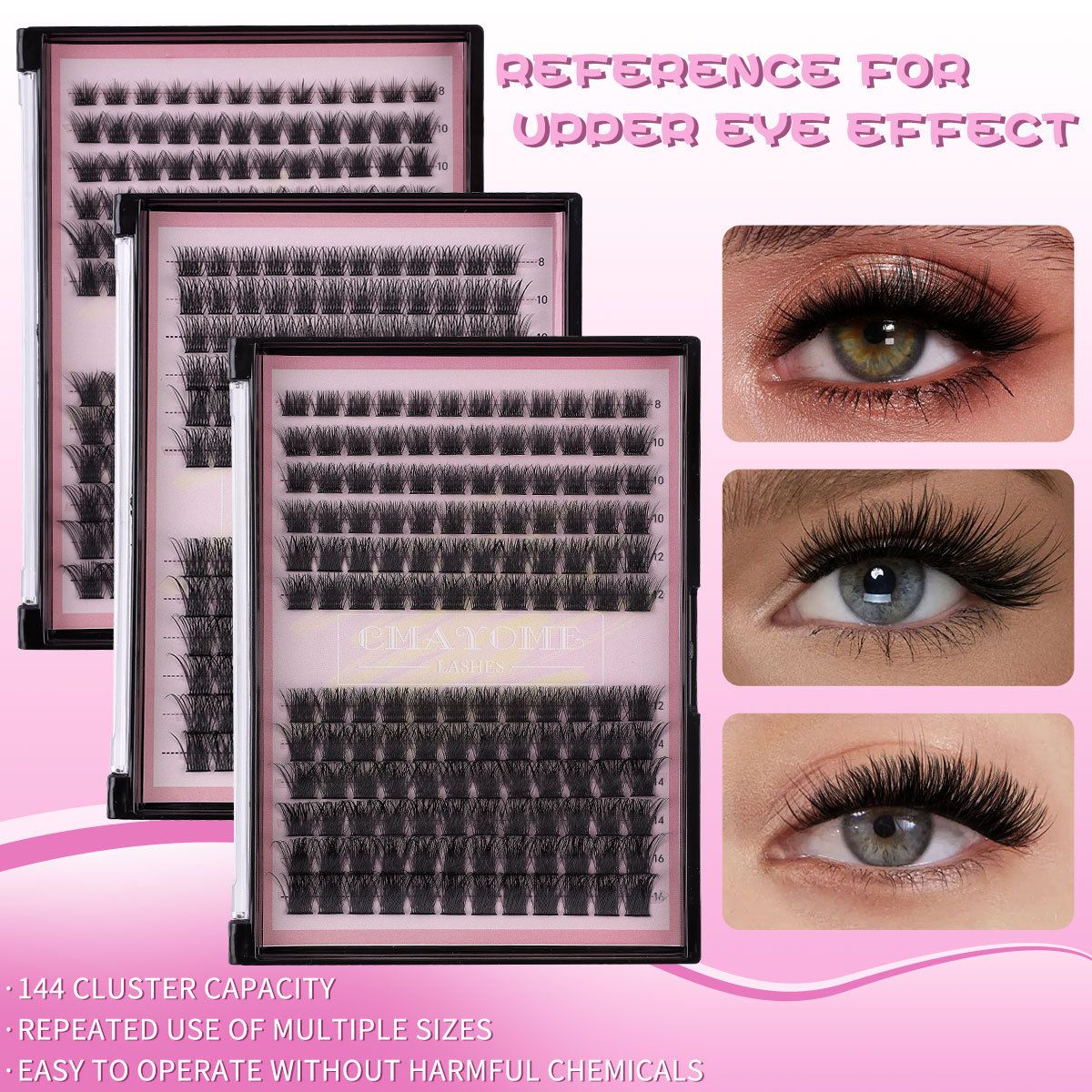 Natural Dense C-curve Single Cluster False Eyelashes Festival 8-16mmdiy Segmented Thick Eyelashes Diy Segmented Eyelash False Eyelash D Curve Natural Thick Curl 30d80d Single Tufted high-capacity Eyel