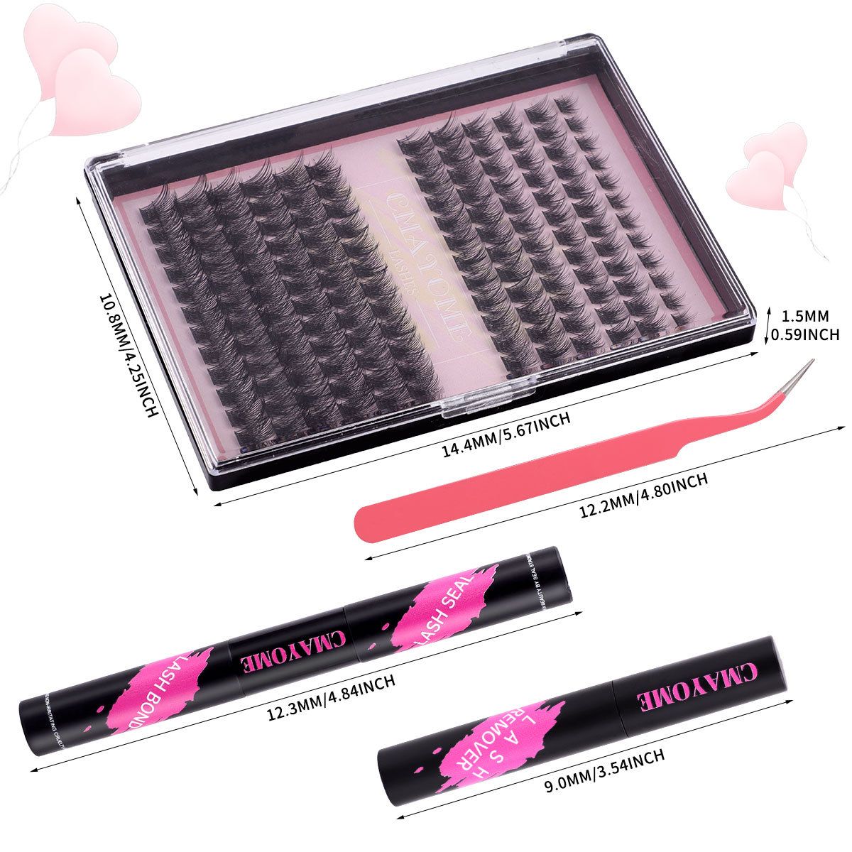Natural Dense C-curve Single Cluster False Eyelashes Festival 8-16mmdiy Segmented Thick Eyelashes Diy Segmented Eyelash False Eyelash D Curve Natural Thick Curl 30d80d Single Tufted high-capacity Eyel