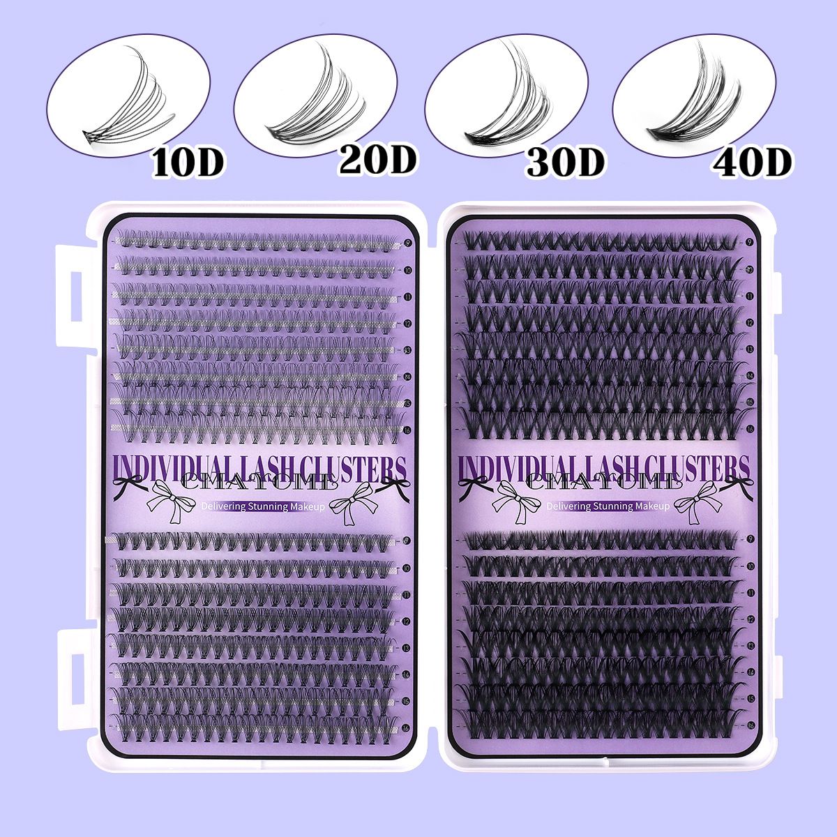 640 Cluster Segmented False Eyelashes Book 9-16mm Mixed Length D Warping Natural Daily Eyelashes Diy Segmented False Eyelash Set, Large Capacity Dense Single Cluster Of False Eyelashes（50d/60d/100d)