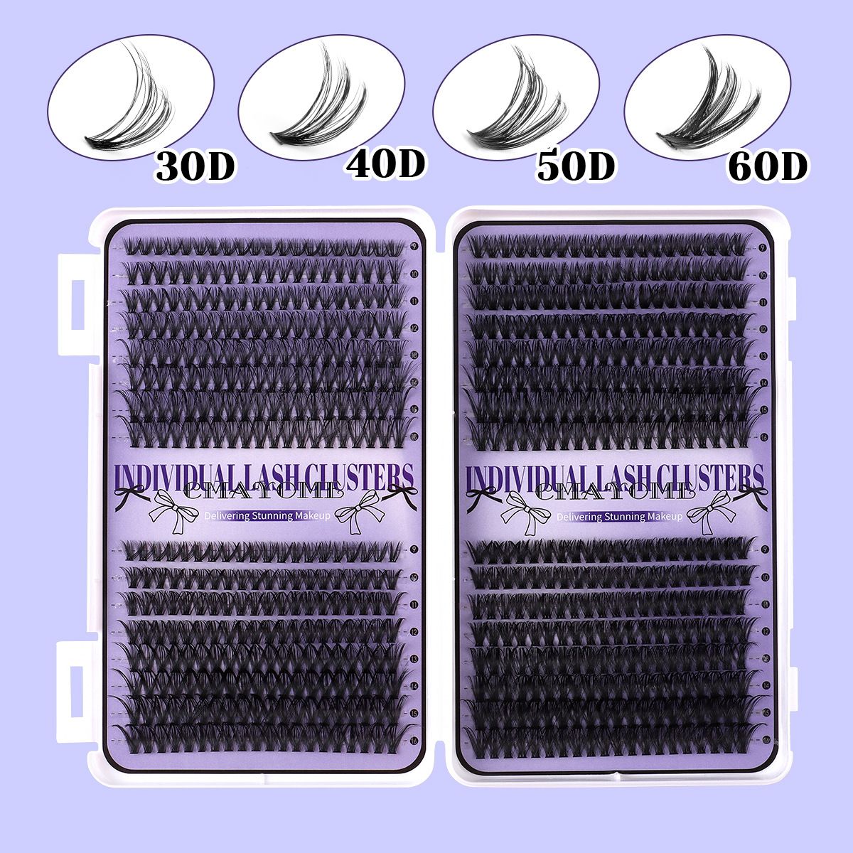 640 Cluster Segmented False Eyelashes Book 9-16mm Mixed Length D Warping Natural Daily Eyelashes Diy Segmented False Eyelash Set, Large Capacity Dense Single Cluster Of False Eyelashes（50d/60d/100d)
