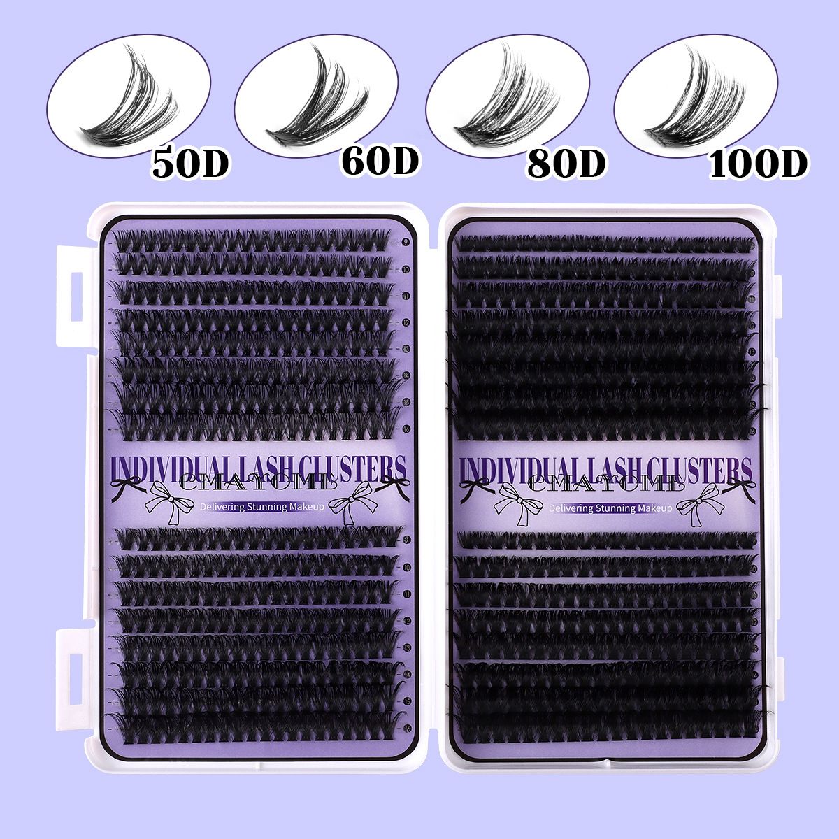 640 Cluster Segmented False Eyelashes Book 9-16mm Mixed Length D Warping Natural Daily Eyelashes Diy Segmented False Eyelash Set, Large Capacity Dense Single Cluster Of False Eyelashes（50d/60d/100d)