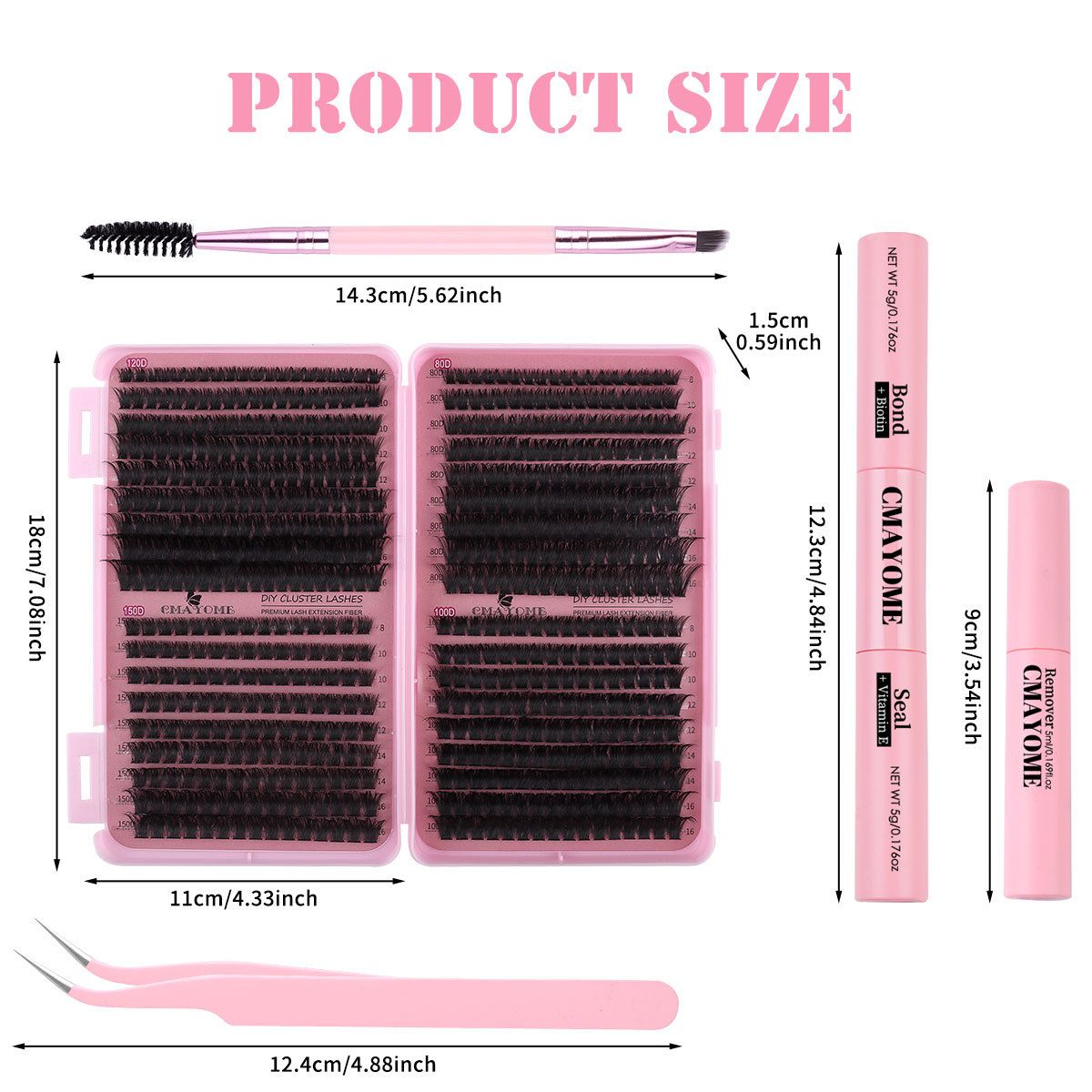 DIY Eyelash Extension Set D 621 Cluster Single Cluster False Eyelash 120D/150D Thick Eyelash Book DIY segmented eyelash false eyelash D curve natural thick curl 30D80D single tufted with tools