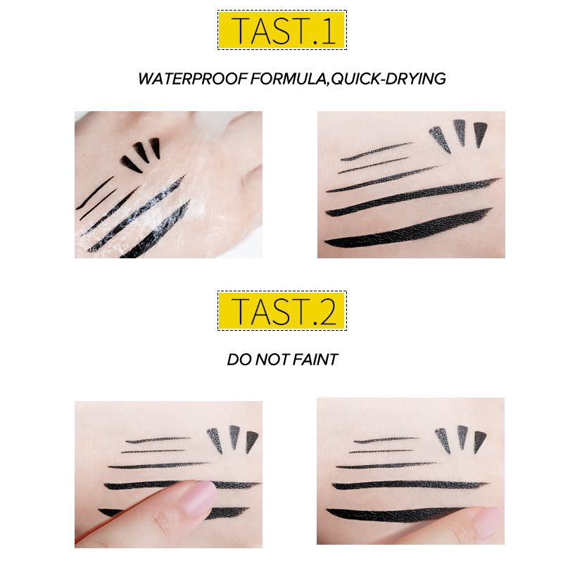 Liquid Winged Eyeliner Stamp,Smudge Proof Waterproof Eyeliner Pen Set,Long-Lasting Eye Liner Face Makeup,Star Flowers Hearts Triangle Black Eyeliner Stamp Pencil