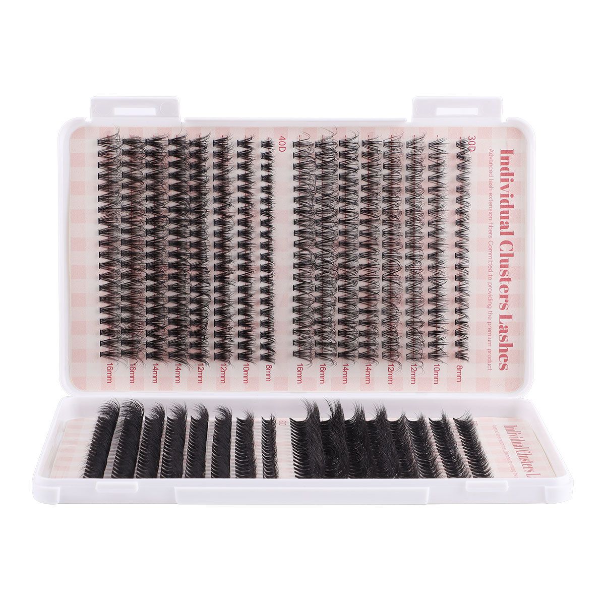 DIY EyeLashes Extensions Kit,530pcs,Natural Fluffy Cat Eye Faux Mink Curl False Eyelash,Wispy Lashes Fluffy Natural Look Thick Soft Curly Lash Extensions