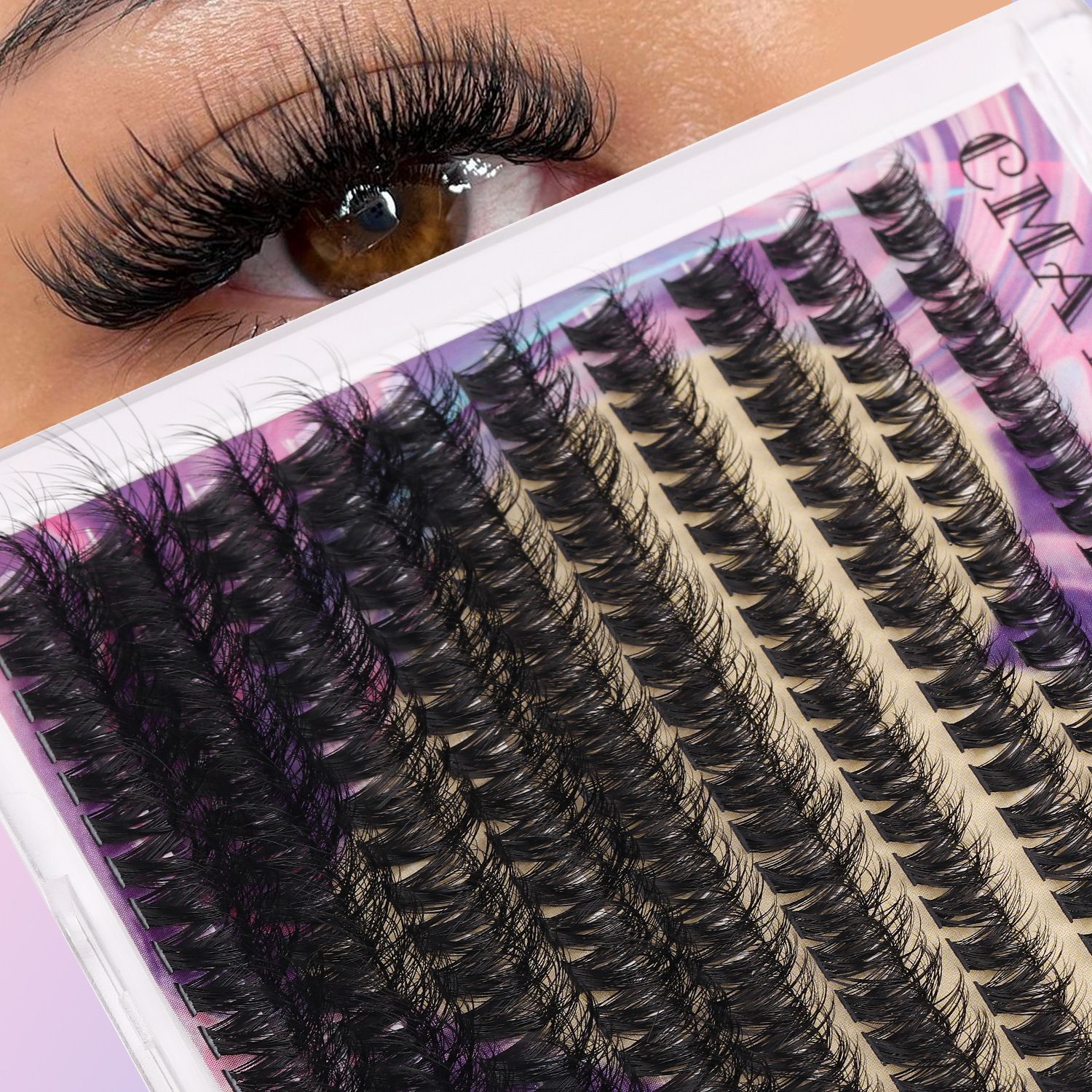 Lash Clusters Eyelash Extensions Wispy Lash Clusters 80D Individual Lashes Thick Volume Cluster Lashes  Lash Extension Mink Eyelash Clusters (240pcs) view 2