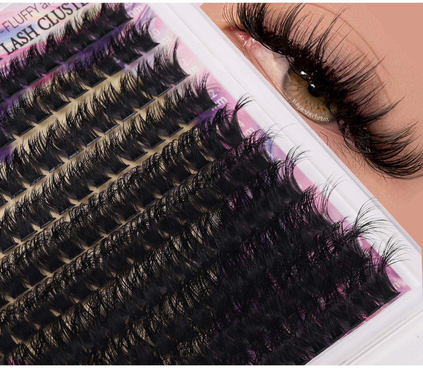Lash Clusters Eyelash Extensions Wispy Lash Clusters 80D Individual Lashes Thick Volume Cluster Lashes  Lash Extension Mink Eyelash Clusters (240pcs)