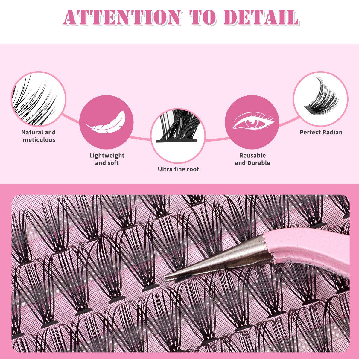 Lash Extension Kit DIY Lash Clusters 800pcs Cluster Lashes Individual Lashes Book Set Eyelash Extension Kit with Lash Bond and Seal,Lash Remover,Lash Tweezers(30D+40D+50D+60D Kit,8-18mm)