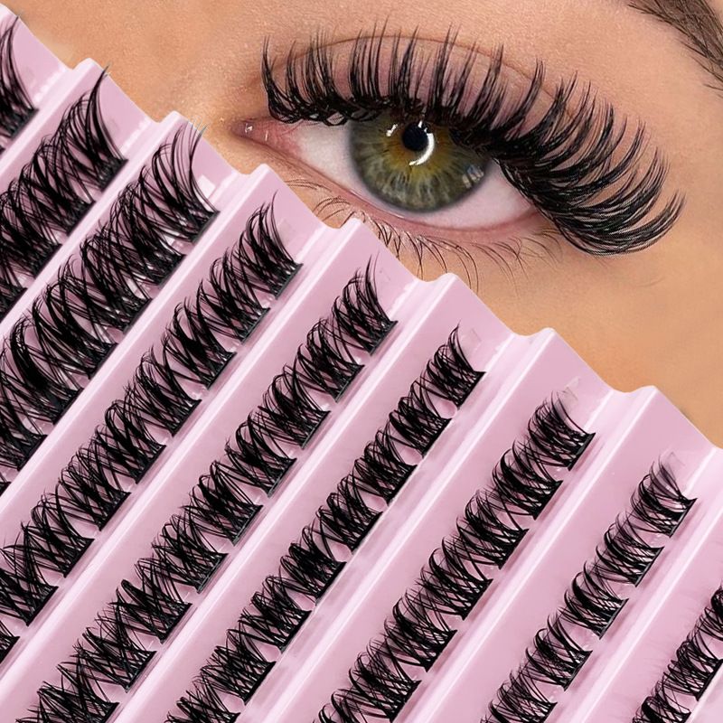 10 rows of segmented eyelash Mixed packaging Cluster Lash Extensions Mixed Length 8-16mm DIY False Eyelashes Tray for Self Application at Home