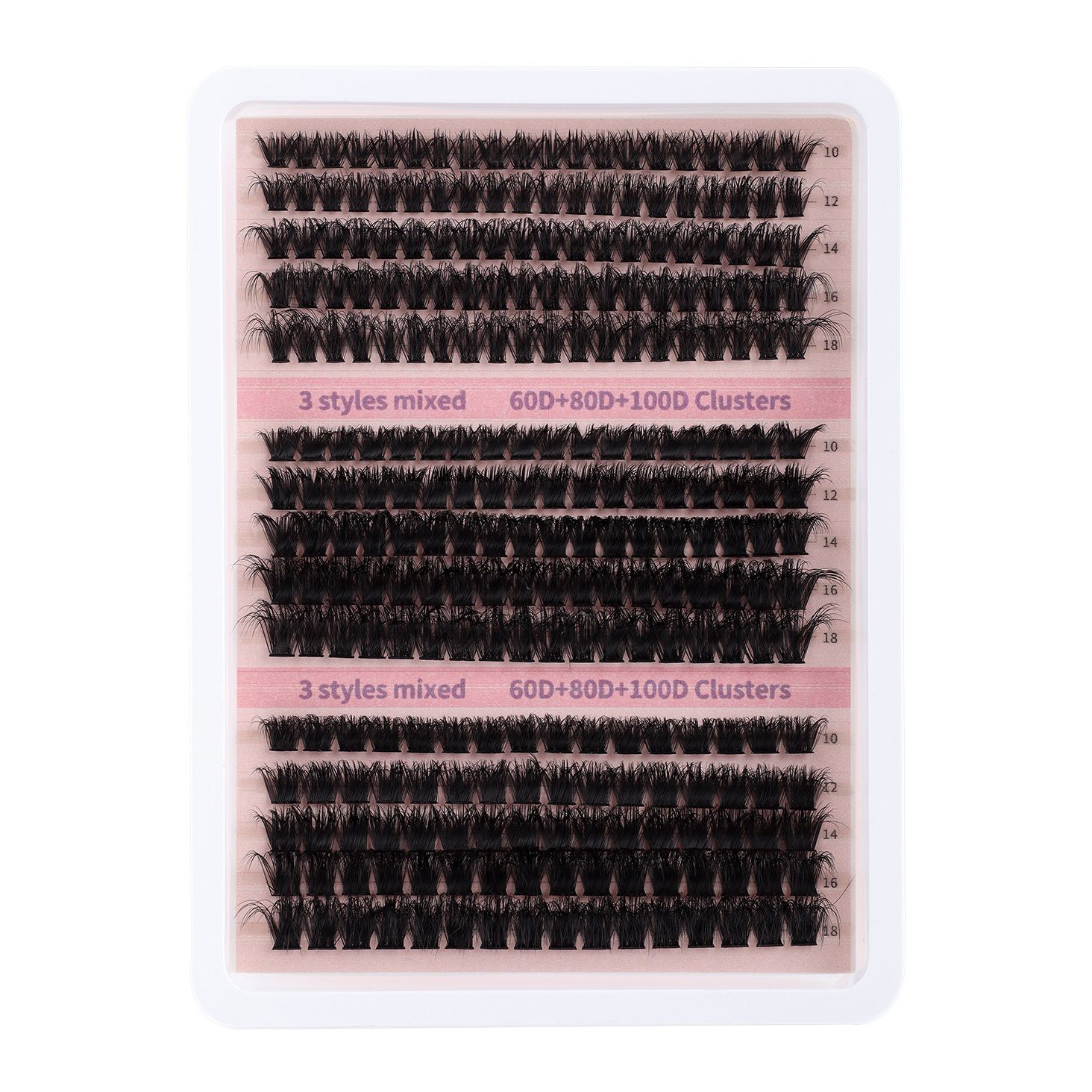 Fluffy Cluster Lashes 40D60D80D100D120D Natural Thick Eyelash Clusters D Curl Individual Lashes DIY Eyelashes Extension (15RowsDDCurl60D80D100D)