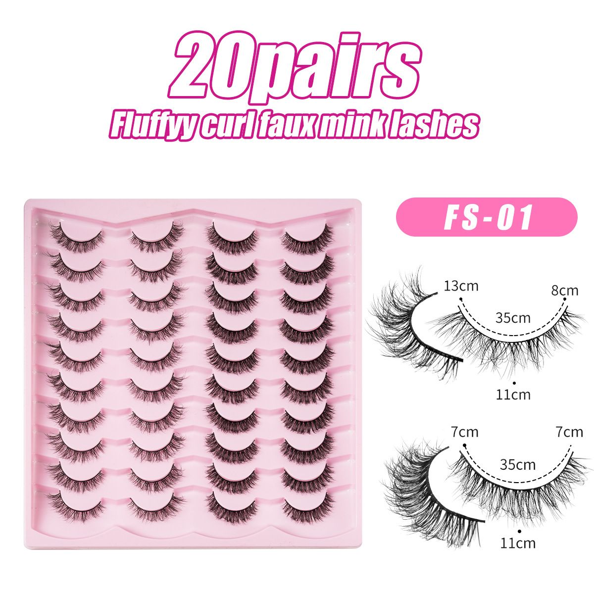 Russian Strip Lashes D Curly False Eyelashes Wispy 4 Styles Fake Eyelashes Natural Russian Eyelashes Fuzzy Mink Lashes that Look Like Extensions 20 Pairs