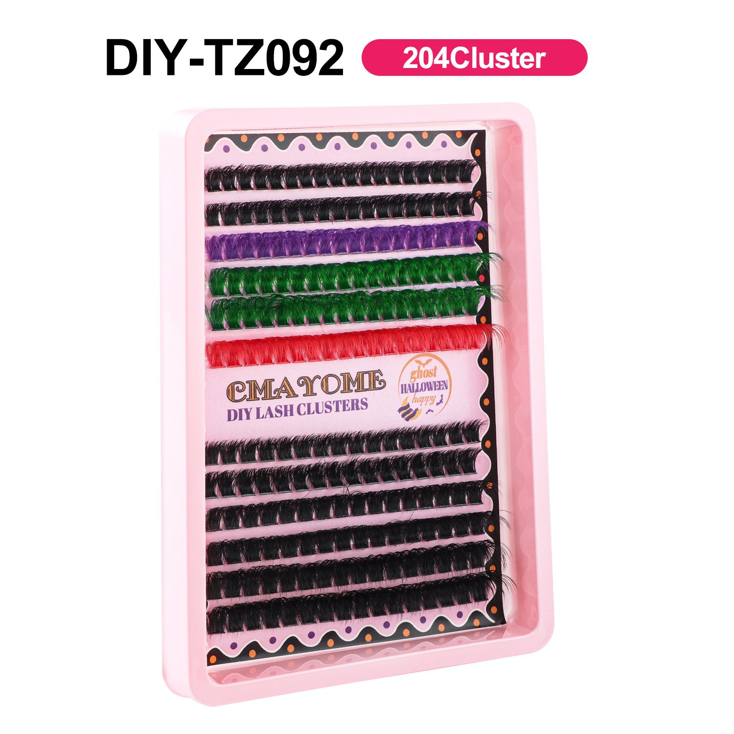 Lash Extension Kit Colored Lash Clusters DIY Eyelash Extension Kit 6 Colors Individual Lashes with Bond and Seal and Lash Tweezers Colorful Lash Extensions 8-16mm Cluster Lashes