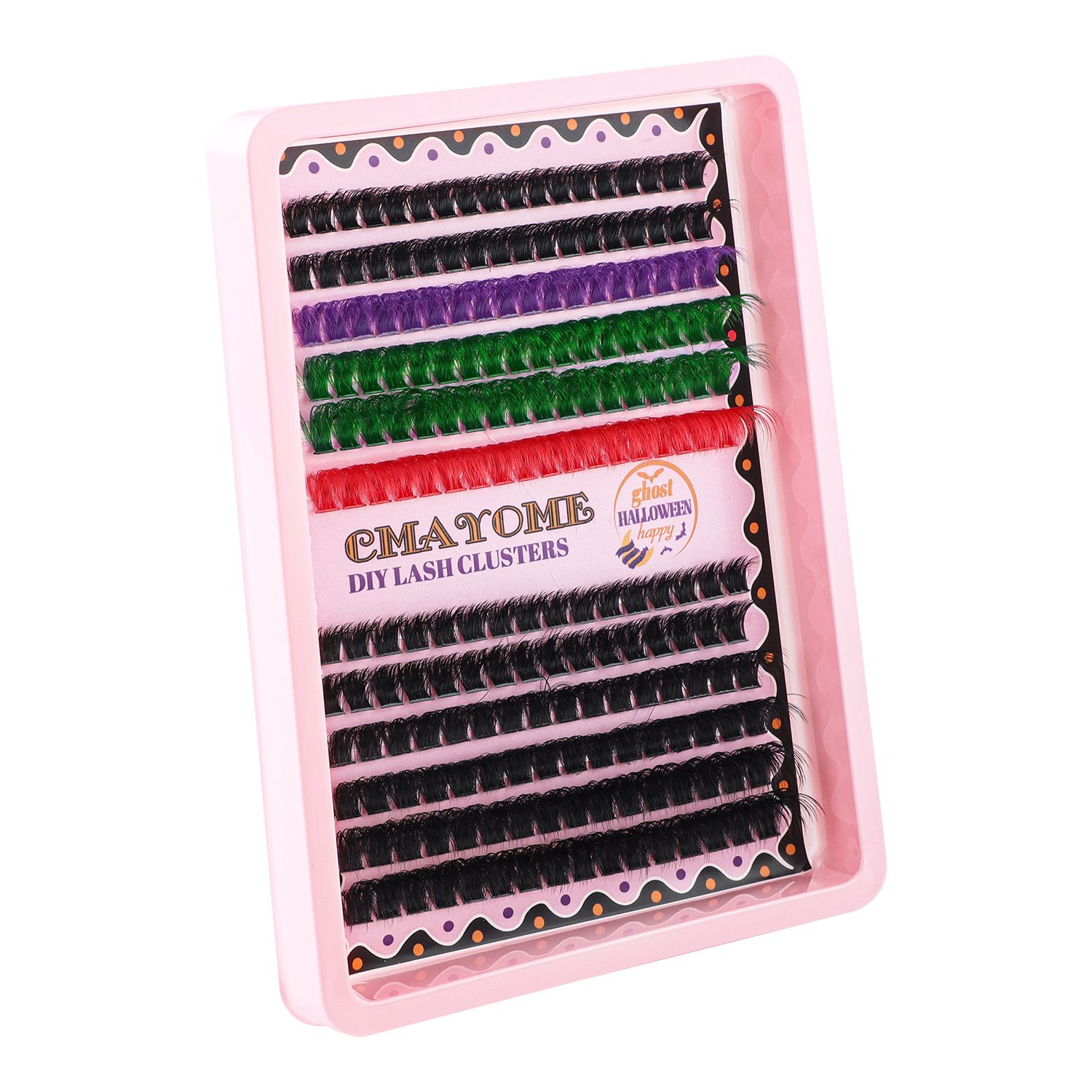 Lash Extension Kit Colored Lash Clusters DIY Eyelash Extension Kit 6 Colors Individual Lashes with Bond and Seal and Lash Tweezers Colorful Lash Extensions 8-16mm Cluster Lashes