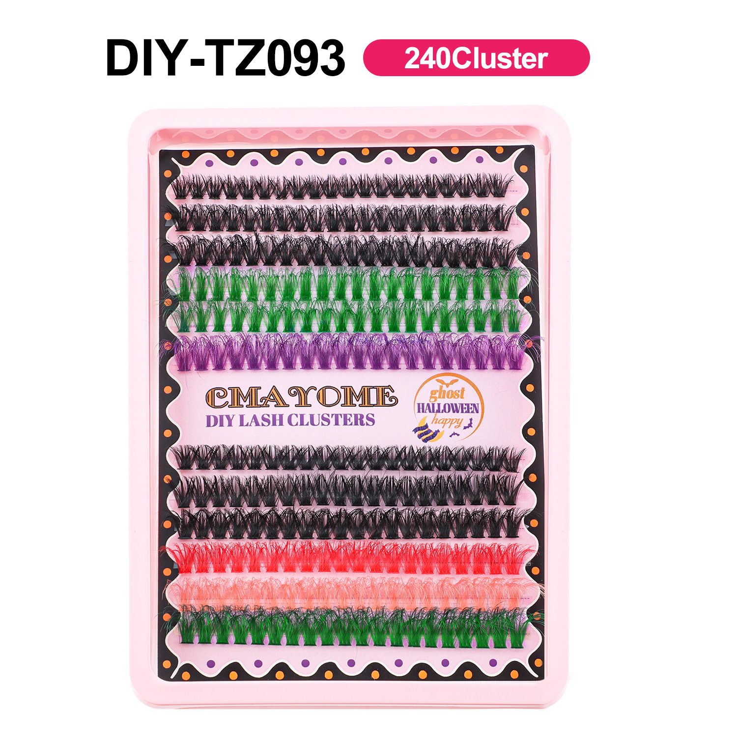 Lash Extension Kit Colored Lash Clusters DIY Eyelash Extension Kit 6 Colors Individual Lashes with Bond and Seal and Lash Tweezers Colorful Lash Extensions 8-16mm Cluster Lashes