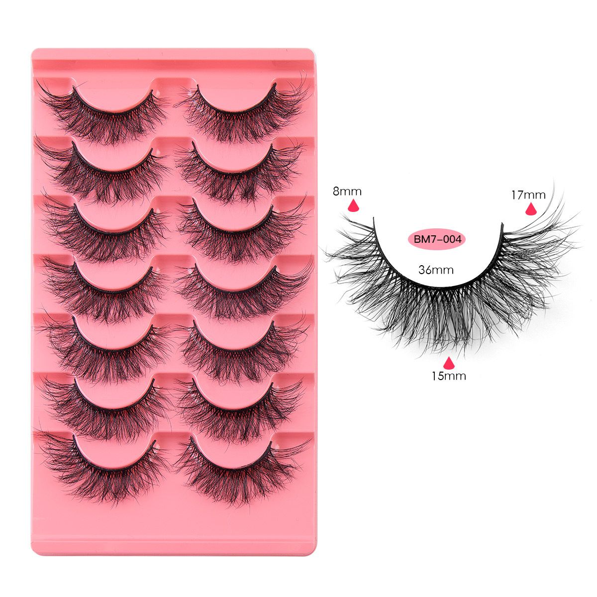 Eyelashes Mink Lashes Dramatic Full Volume False Eyelashes 60D Faux Mink Eye Lash 18mm Long Lashes Pack 7 Pairs