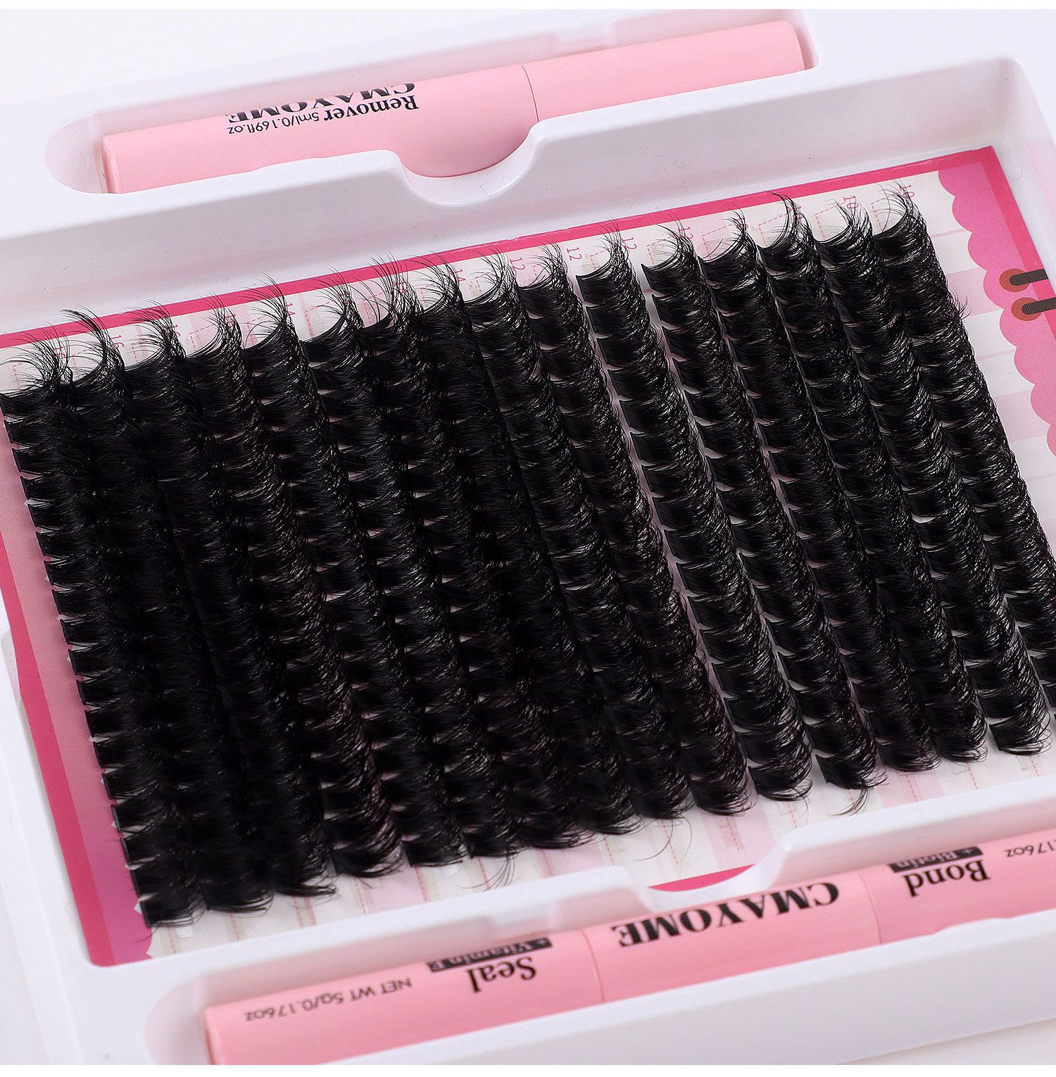 Lashes Cluster Lash Kit D Curl Fluffy Volume Fake Eyelash Wispy Faux Mink Lashes Gift Packs, Wholesale DIY Individual Eyelash Extensions 40/60/80P Combo Pack, with Glue|Tweezers|Removers