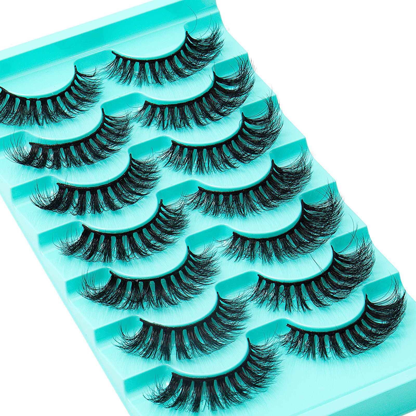 New 7 Pairs Natural Thick False Eyelashes Fake Lashes Long Makeup 3d Mink Lashes Extension Eyelash Mink Eyelashes for Beauty