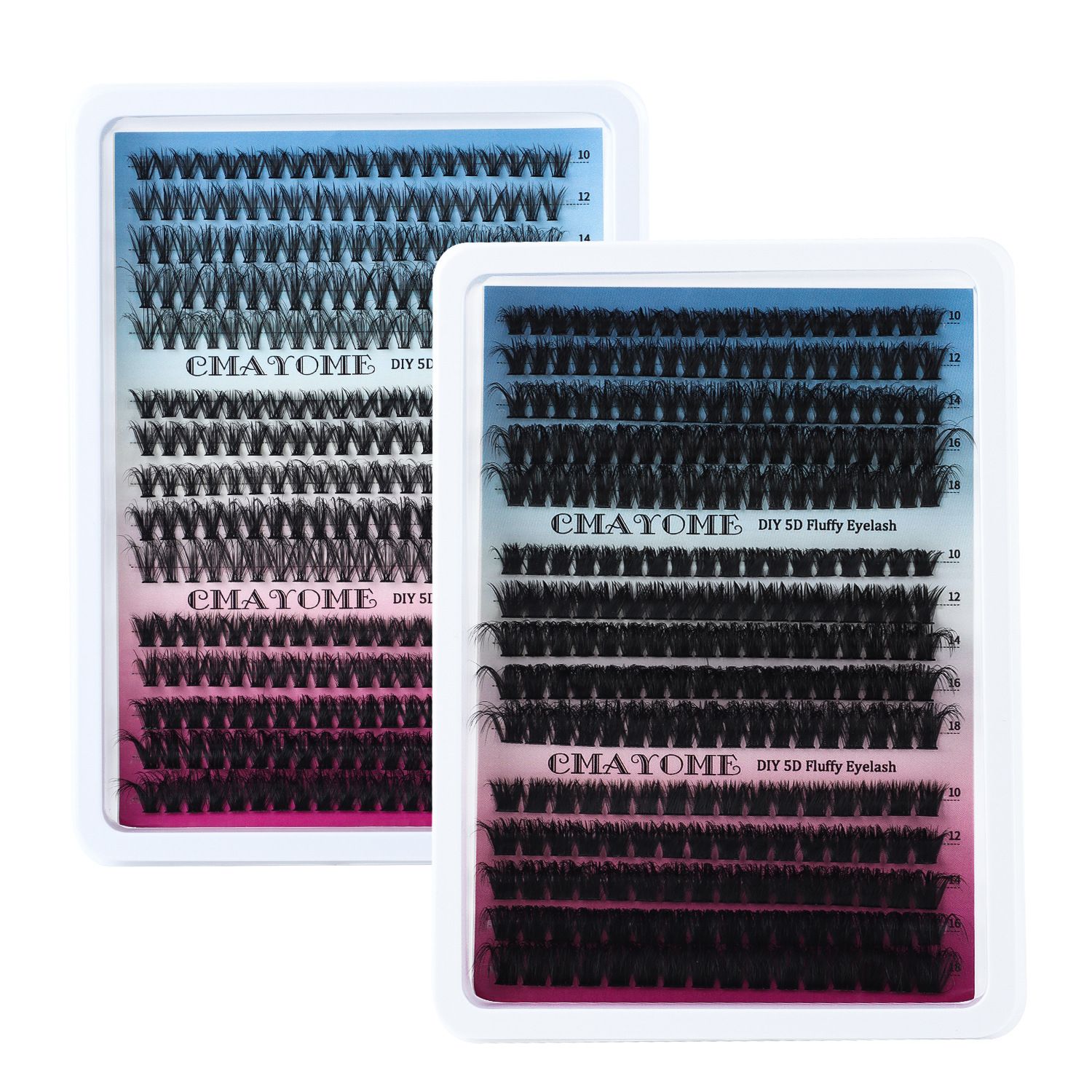 DIY Lash Clusters Individual Eyeslash Extension Wispy Natural Look Eyelash Clusters D Curl 0.07 Fluffy Eyelash Self Application at Home (30D+40D-0.07D, 10-18mm)