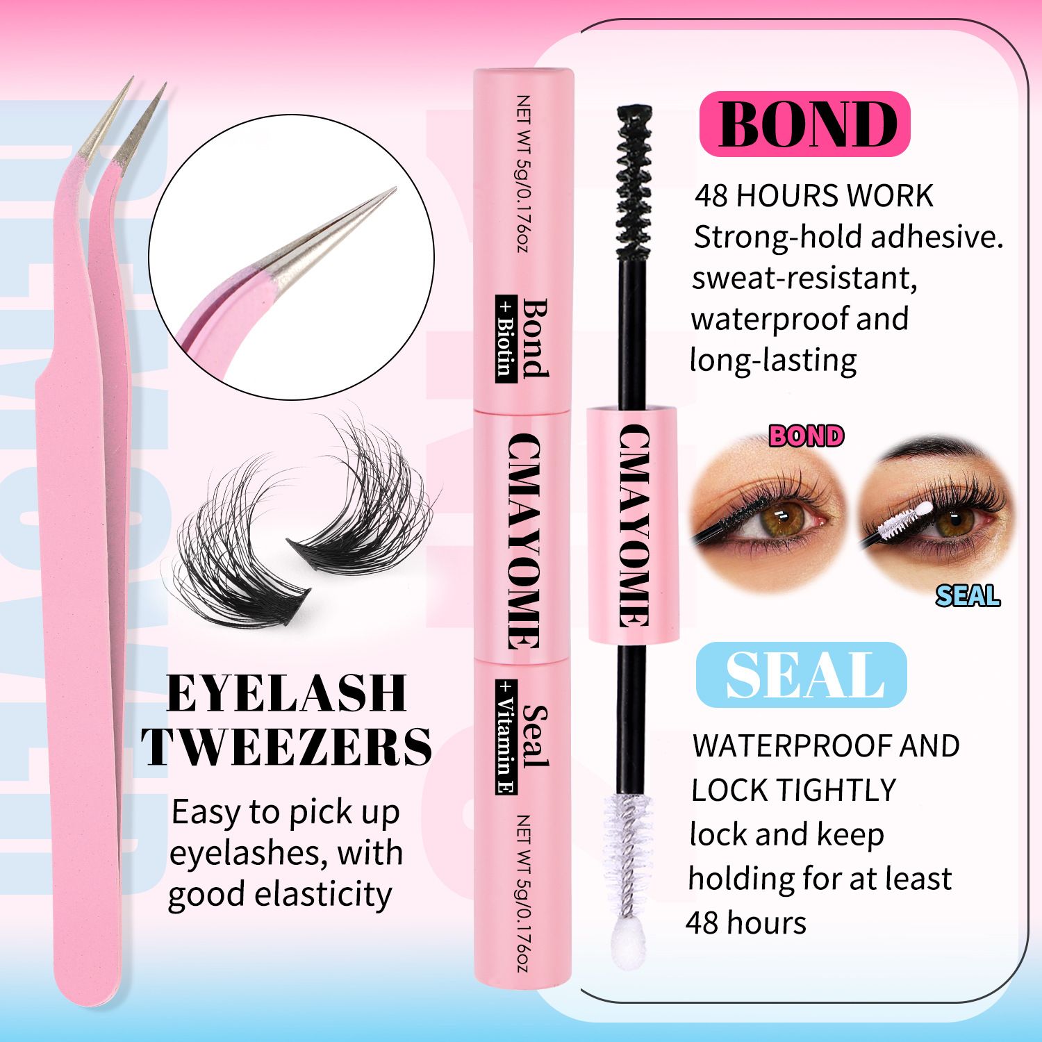 DIY Lash Clusters Individual Eyeslash Extension Wispy Natural Look Eyelash Clusters D Curl 0.07 Fluffy Eyelash Self Application at Home (30D+40D-0.07D, 10-18mm)