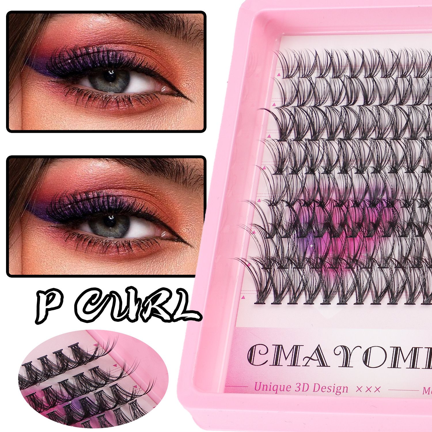 Lash CLusters Wispy Eyelash Clusters Natural Lash Extensions C-Curly DIY Eyelash Extensions zanlufly 144cs Individual Lashes(10MM 12MM 14MM 16MM) view 4