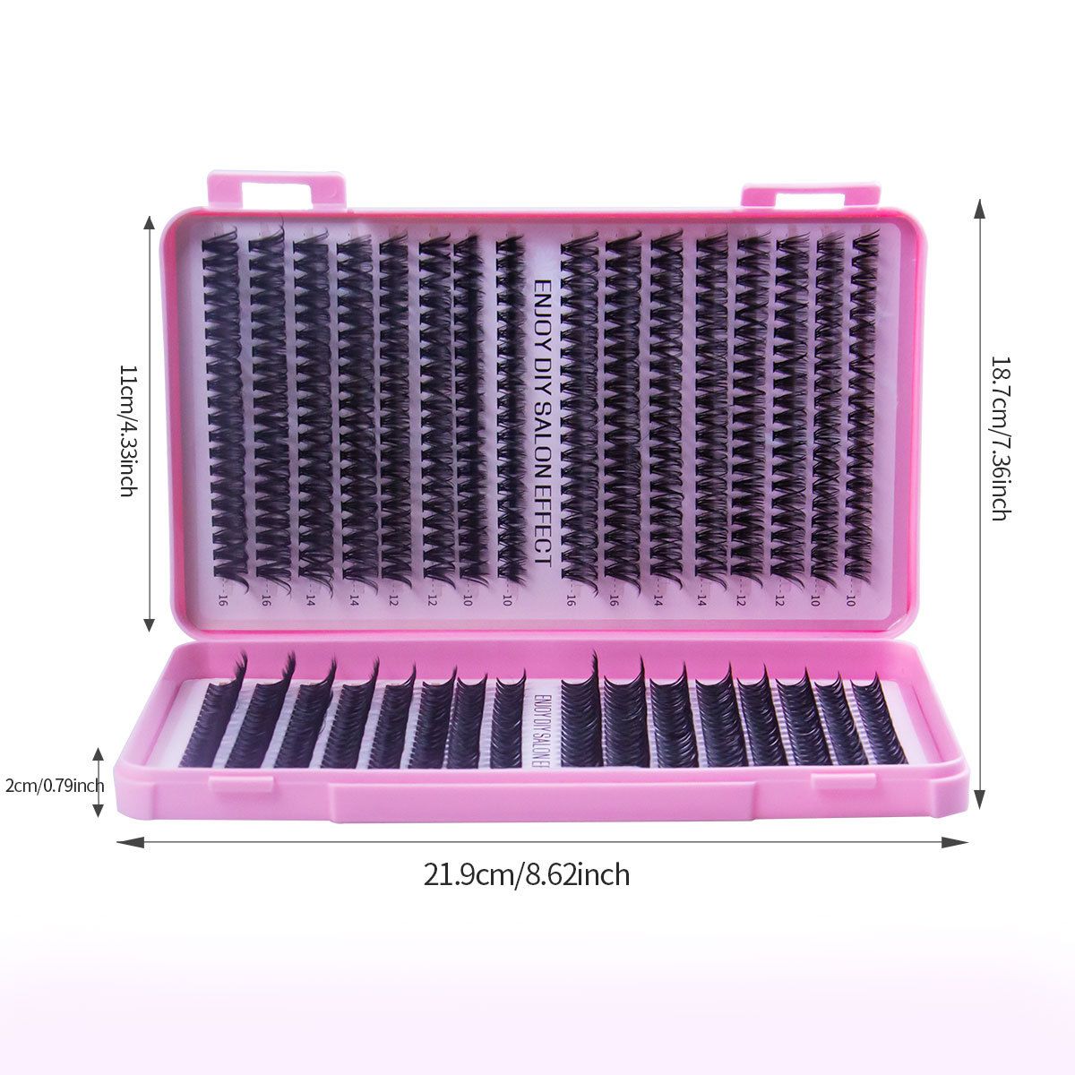 DIY Lash Extension Kit 590 Pcs Individual Lashes Clusters with Wispy lashes,Lash Bond and Seal,Eyelash Remover Tweezers Brush Eyelash Extension Set Lash Books DIY at Home