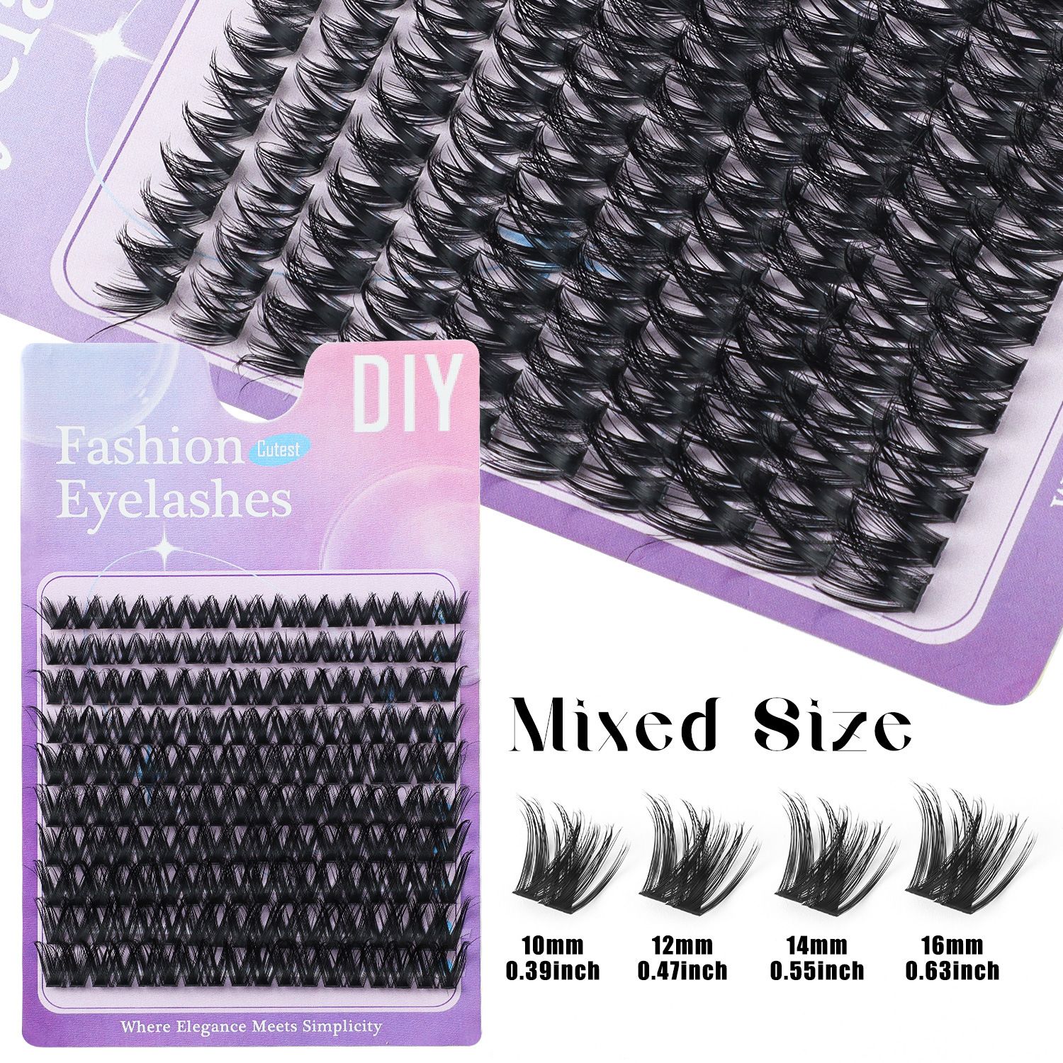Lash Clusters, DIY Eyelash Extension, Lightweight Clusters Individual lashes, Wispy Soft Reusable Artificial Natural Look for Cluster Lash, Curl False Eyelashes view 3