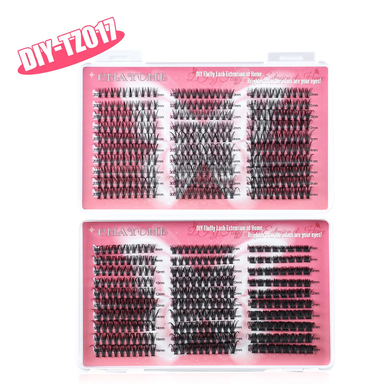 Wispy Lash Clusters Natural Lash Extension,DIY Lash Extension Kit 590 PCS Individual,Fluffy Lash Extension Kit Lash Clusters Thick Individual Lashes