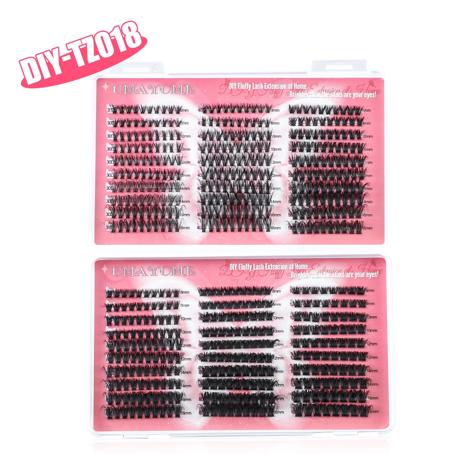 Wispy Lash Clusters Natural Lash Extension,DIY Lash Extension Kit 590 PCS Individual,Fluffy Lash Extension Kit Lash Clusters Thick Individual Lashes