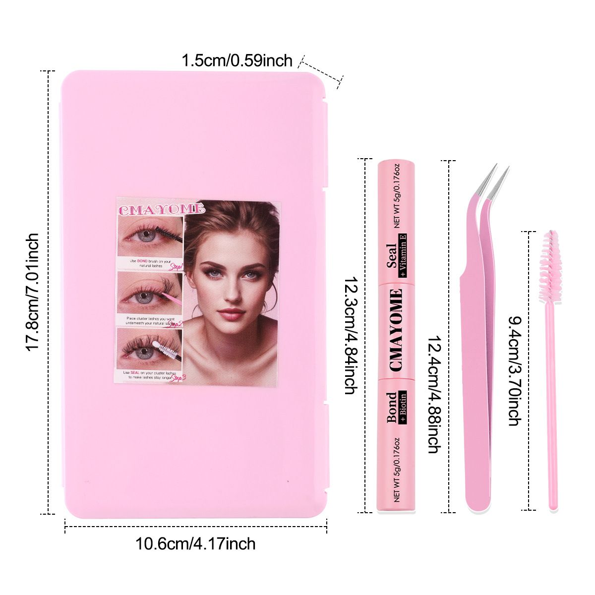 Volume Lash Clusters Kit DIY Lash Extension Kit C Curl Lash Cluster Eyelash Extensions 640Pcs 10-18MM Individual Lashes Clusters with Lash Bond and Seal Lash Tweezers