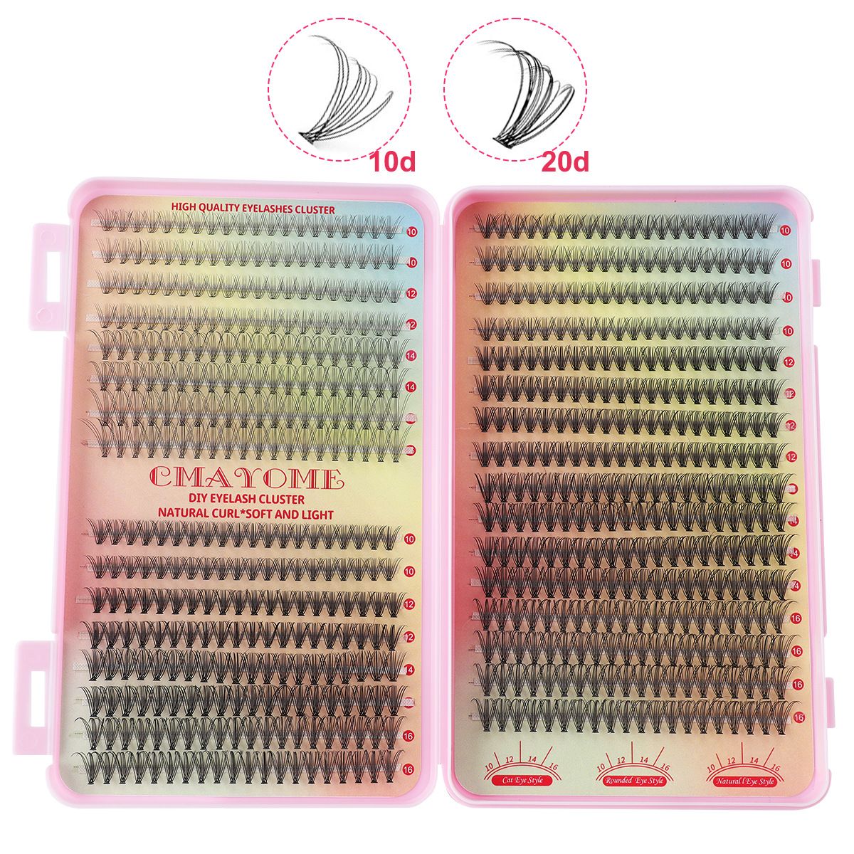 Volume Lash Clusters Kit DIY Lash Extension Kit C Curl Lash Cluster Eyelash Extensions 640Pcs 10-18MM Individual Lashes Clusters with Lash Bond and Seal Lash Tweezers