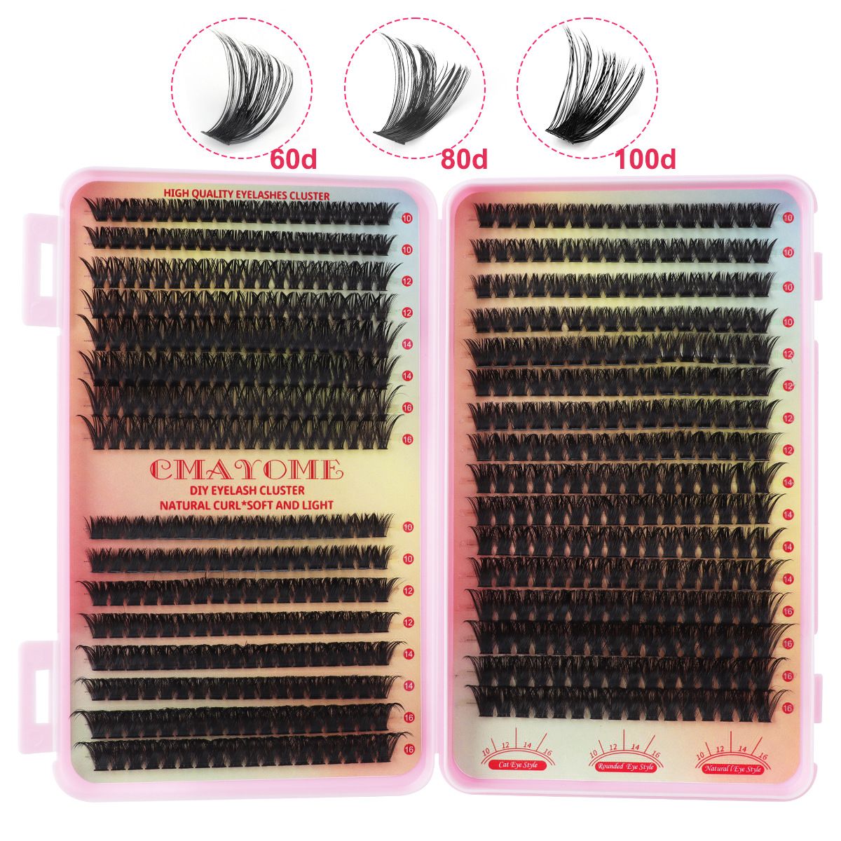 Volume Lash Clusters Kit DIY Lash Extension Kit C Curl Lash Cluster Eyelash Extensions 640Pcs 10-18MM Individual Lashes Clusters with Lash Bond and Seal Lash Tweezers