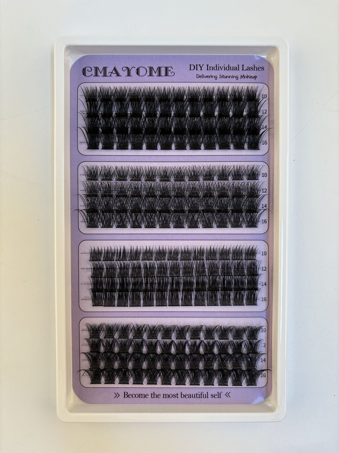 DIY Eyelash Extension Kit 3 Style Curl Fluffy Wispy Lash Clusters Individual Lashes Lash Extension Kit with Lash Bond and Seal Applicator Tool D Curl Lash Clusters (purple Set)