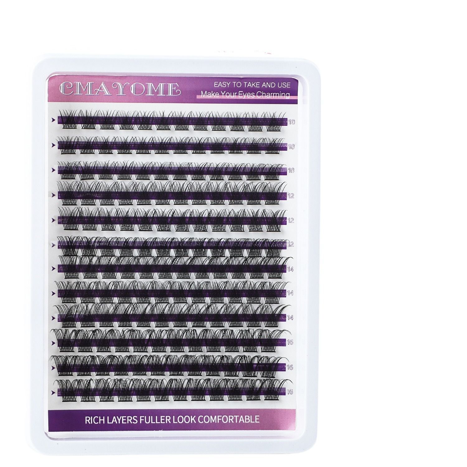 Lash Extension Kit Eyelash Clusters 40D DIY Eyelash Extension Kit Individual Lashes Natural Lash Clusters Kit with Lash Bond and Remover, Lash Tweezers(D-Mix10-16mm Kit)