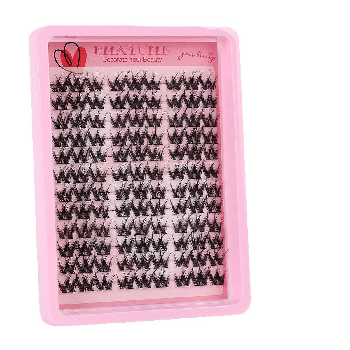 CRAYOME  Lash Clusters Kit Manga Cluster Lashes Natural Look Wispy DIY Lash Extension Kit with Lash Bond and Seal Waterproof 110Pcs 8-16MM Wispy D Curl Individual Lashes Wet-Look Eyelash Extension