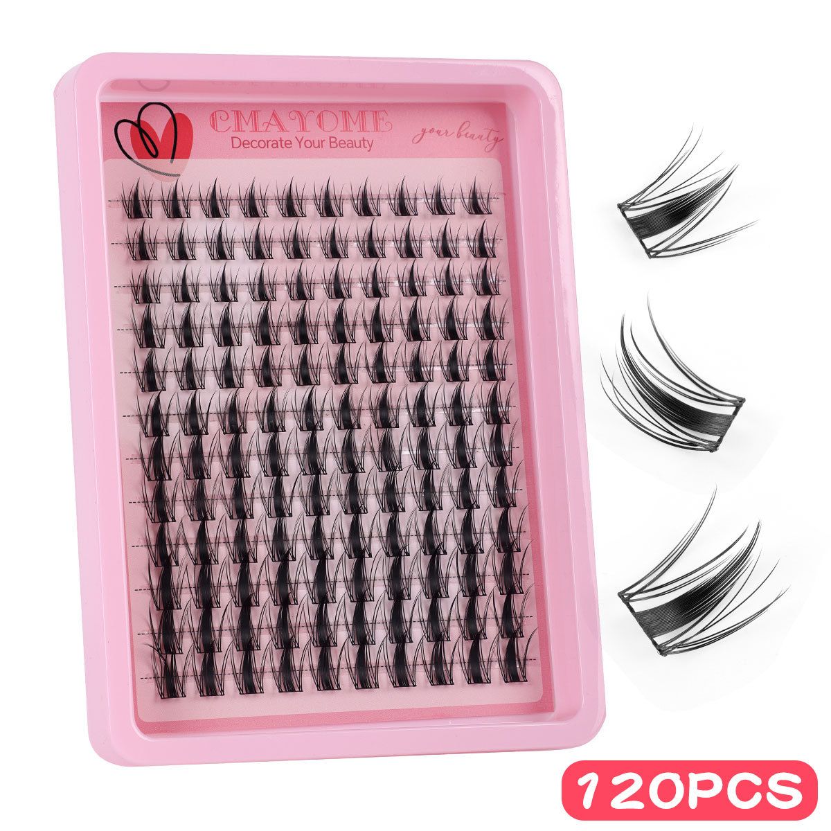 CRAYOME  Lash Clusters Kit Manga Cluster Lashes Natural Look Wispy DIY Lash Extension Kit with Lash Bond and Seal Waterproof 110Pcs 8-16MM Wispy D Curl Individual Lashes Wet-Look Eyelash Extension