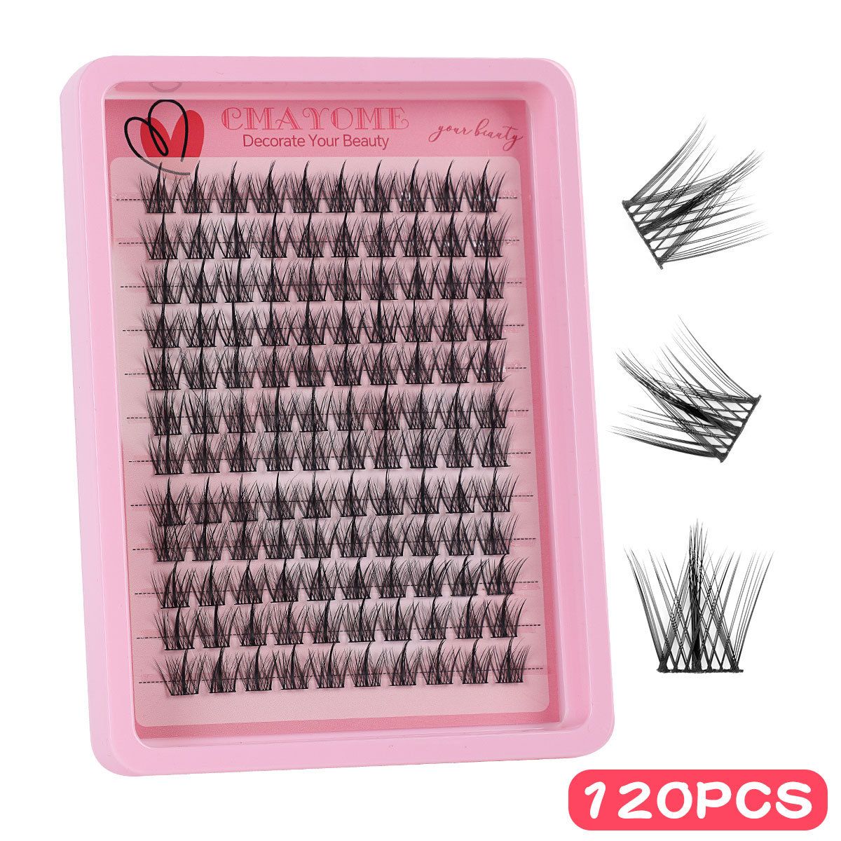 CRAYOME  Lash Clusters Kit Manga Cluster Lashes Natural Look Wispy DIY Lash Extension Kit with Lash Bond and Seal Waterproof 110Pcs 8-16MM Wispy D Curl Individual Lashes Wet-Look Eyelash Extension