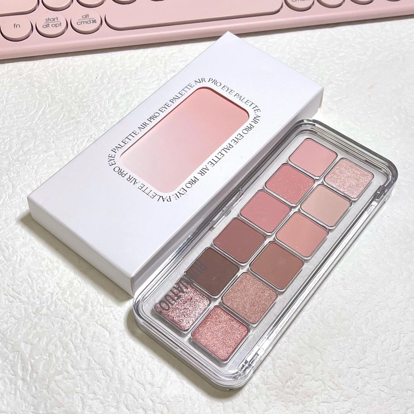 12 Colors Pink Smokey Eyeshadow Palette,Matte Shimmer High Pigmented Blendable Nude Colorful Eye Shadow Palette,Long-Lasting Sparkle Naturing-Looking Eyeshadow Eyeliner Blush Makeup