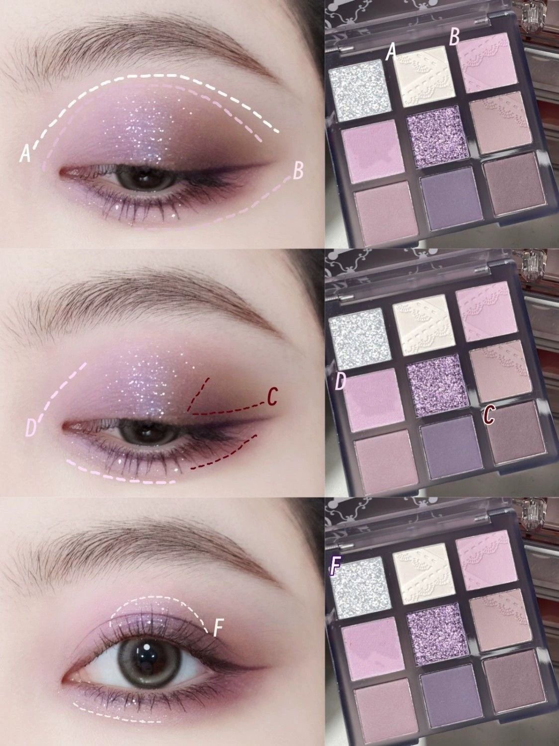 9 Colors Eyeshadow Palette Set - Mauve Purple Taupe Eye Shadow Palette Makeup for Older Women, Matte & Glitter Shimmer Finishes, 24-Hour Long Wear Eye Makeup for Christmas Party & Music Festival