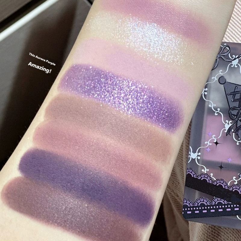 9 Colors Eyeshadow Palette Set - Mauve Purple Taupe Eye Shadow Palette Makeup for Older Women, Matte & Glitter Shimmer Finishes, 24-Hour Long Wear Eye Makeup for Christmas Party & Music Festival view 5