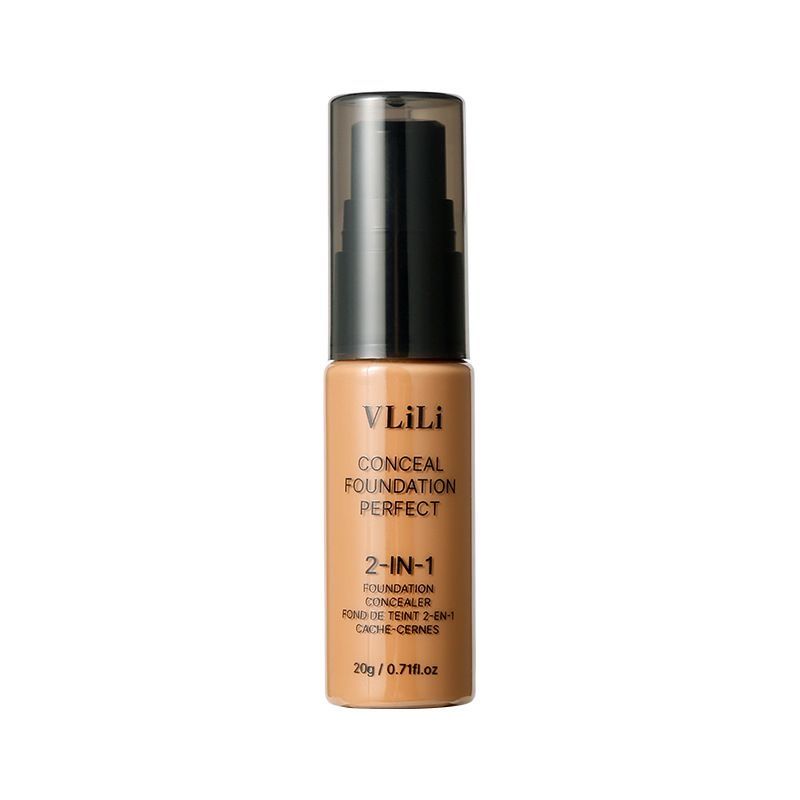 VILILI  30ml Conceal + Perfect 2-in-1 Foundation + Concealer for a Flawless Complexion, Under Eye Corrector, Cover Redness and Imperfections, Waterproof and Sweatproof - Natural Beige