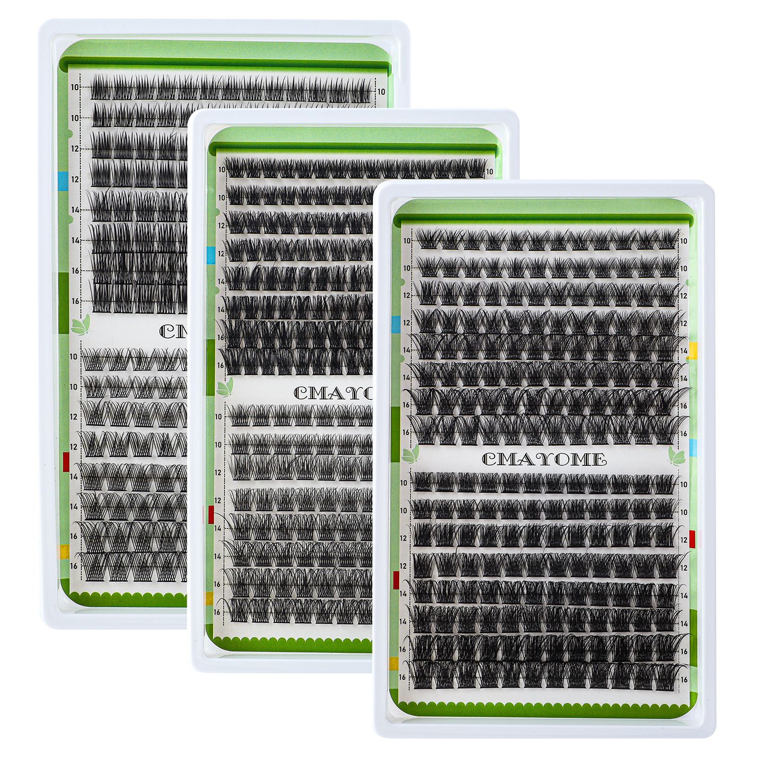 Lash Clusters GEMERRY 280pcs Clusters Lashes D Curl Soft&Natural Individual Lashes Cluster 10-16mm Eyelash Clusters DIY Lash Extensions at Home（40P+50P10-16mm)